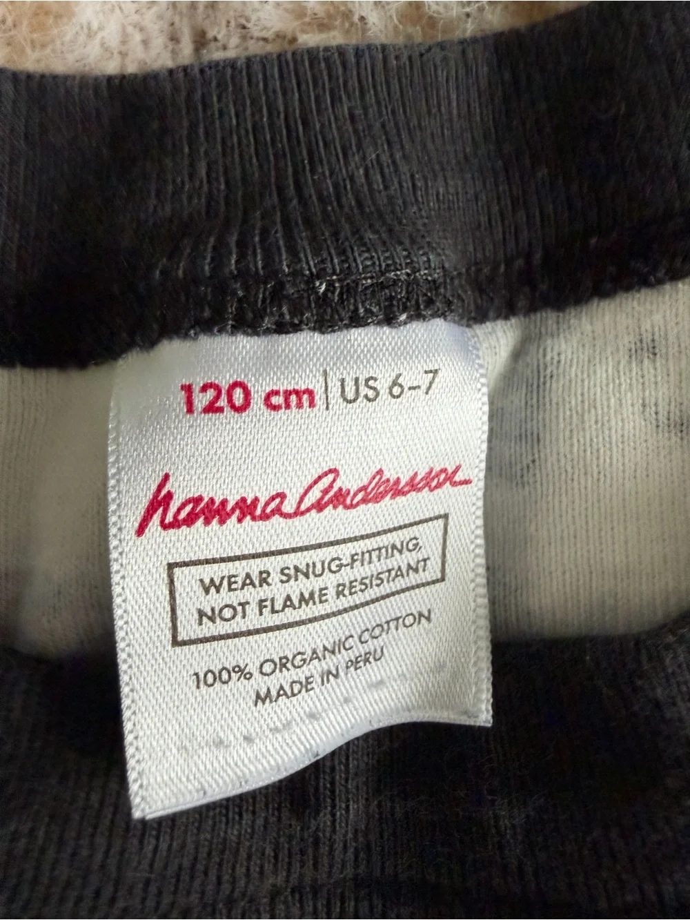 Hanna Andersson Black and White Kids Top with Red Logo